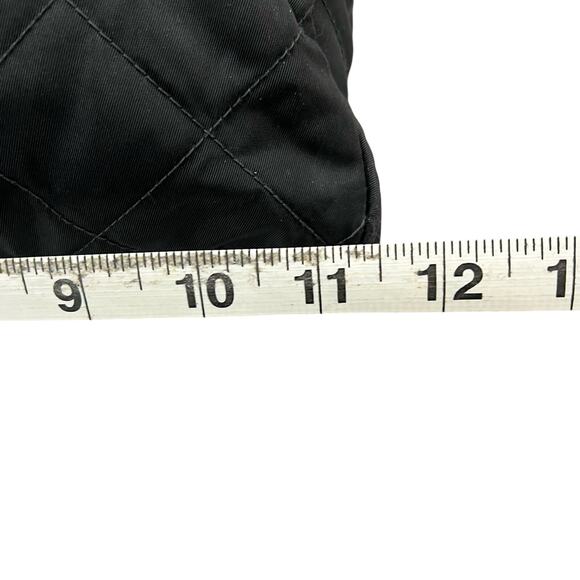 Prada Tessuto Impuntu Shoulder Bag Black Quilted Nylon Chain Leather Strap - Picture 11 of 16